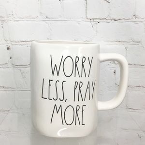 🚨FLASH SALE🚨Rae Dunn “WORRY LESS, PRAY MORE” coffee mug